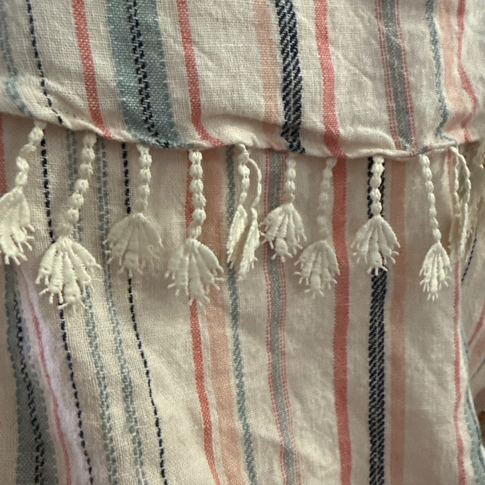 Takara Fun Summer Off-The-Shoulder cropped top with tassels Boho Fest - Picture 7 of 7